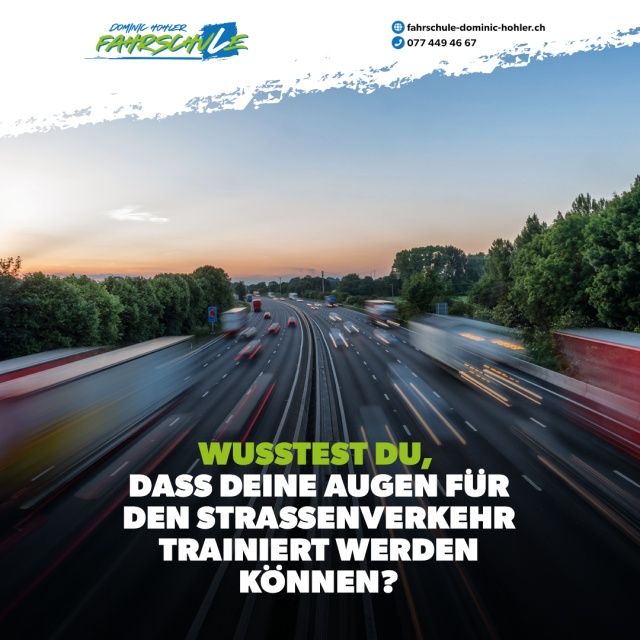 Wusstest Du, dass Deine Augen f�r den Strassenverkehr trainiert werden k�nnen - <b>Verkehrssehen: Dein Schl�ssel zur sicheren Fahrt!</b>