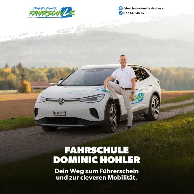 Fahrschule Dominic Hohler: Sicher & Clever zum Ziel!  - Dein Partner f�r den Weg zum F�hrerschein und zur cleveren Mobilit�t im <b>Fricktal.</b>