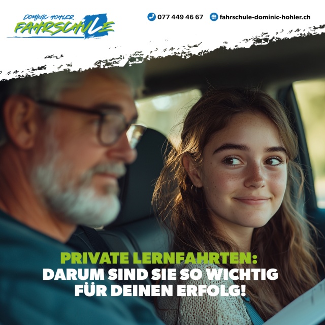 Private Lernfahrten: Darum sind sie so wichtig fr Deinen Erfolg! - Du mchtest Deinen Fhrerschein so schnell und sicher wie mglich machen? Dann sind private Lernfahrten die perfekte Ergnzung zur professionellen Ausbildung bei der Fahrschule Dominic Hohler!